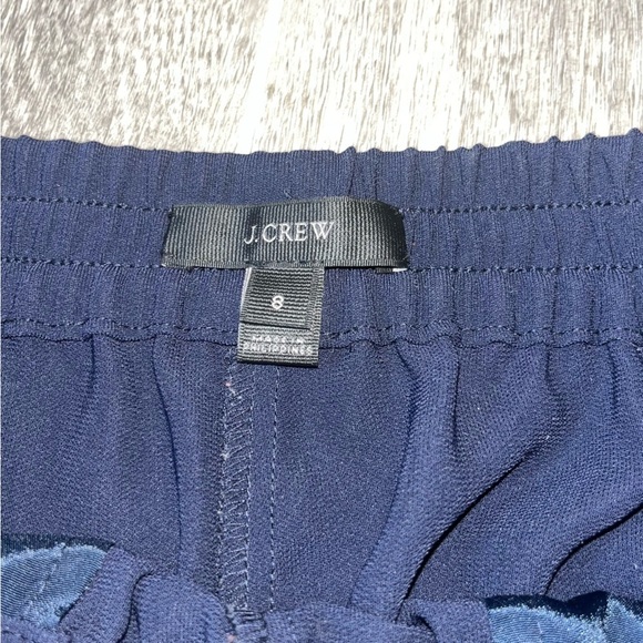 Women's J. Crew Navy Blue & White Tuxedo Stripe Jogger Pants - Picture 7 of 10